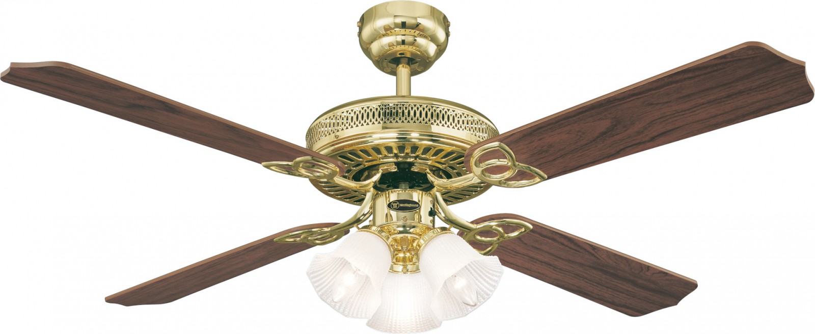 Westinghouse ceiling fan Monarch Trio polished brass 132 cm / 52" with