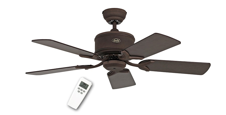 DC ceiling fan Eco Elements Brown antique with remote control in